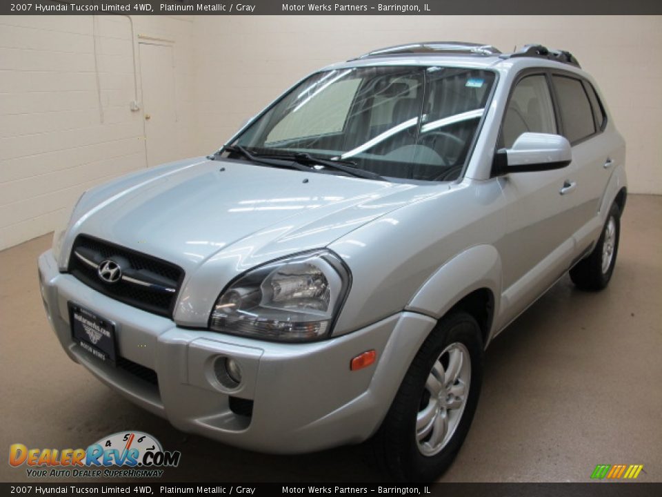 2007 Hyundai Tucson Limited 4WD Platinum Metallic / Gray Photo #4