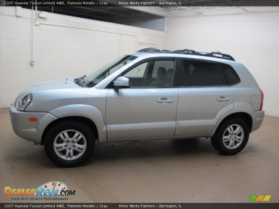 2007 Hyundai Tucson Limited 4WD Platinum Metallic / Gray Photo #5