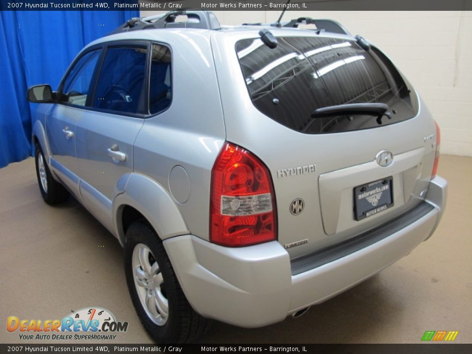 2007 Hyundai Tucson Limited 4WD Platinum Metallic / Gray Photo #6