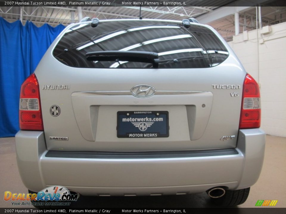2007 Hyundai Tucson Limited 4WD Platinum Metallic / Gray Photo #8