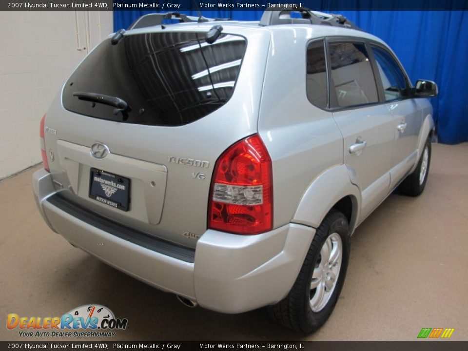 2007 Hyundai Tucson Limited 4WD Platinum Metallic / Gray Photo #9