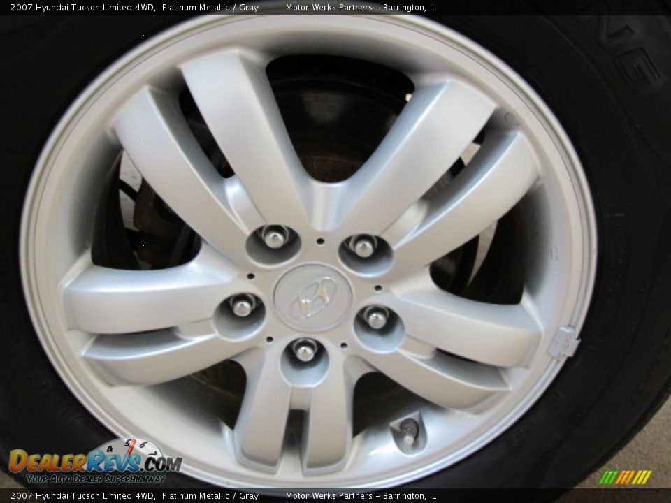 2007 Hyundai Tucson Limited 4WD Platinum Metallic / Gray Photo #14