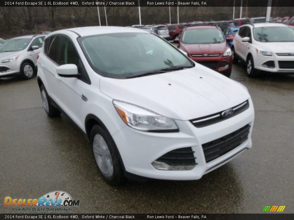 2014 Ford Escape SE 1.6L EcoBoost 4WD Oxford White / Charcoal Black Photo #2