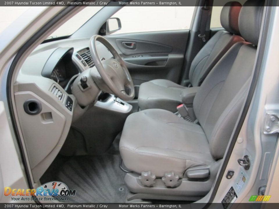 2007 Hyundai Tucson Limited 4WD Platinum Metallic / Gray Photo #17