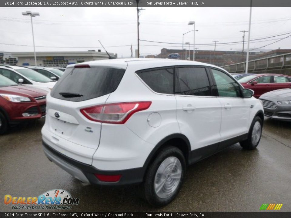 2014 Ford Escape SE 1.6L EcoBoost 4WD Oxford White / Charcoal Black Photo #8