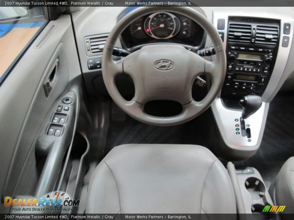 2007 Hyundai Tucson Limited 4WD Platinum Metallic / Gray Photo #25