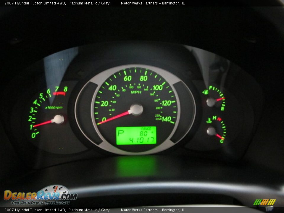 2007 Hyundai Tucson Limited 4WD Platinum Metallic / Gray Photo #28