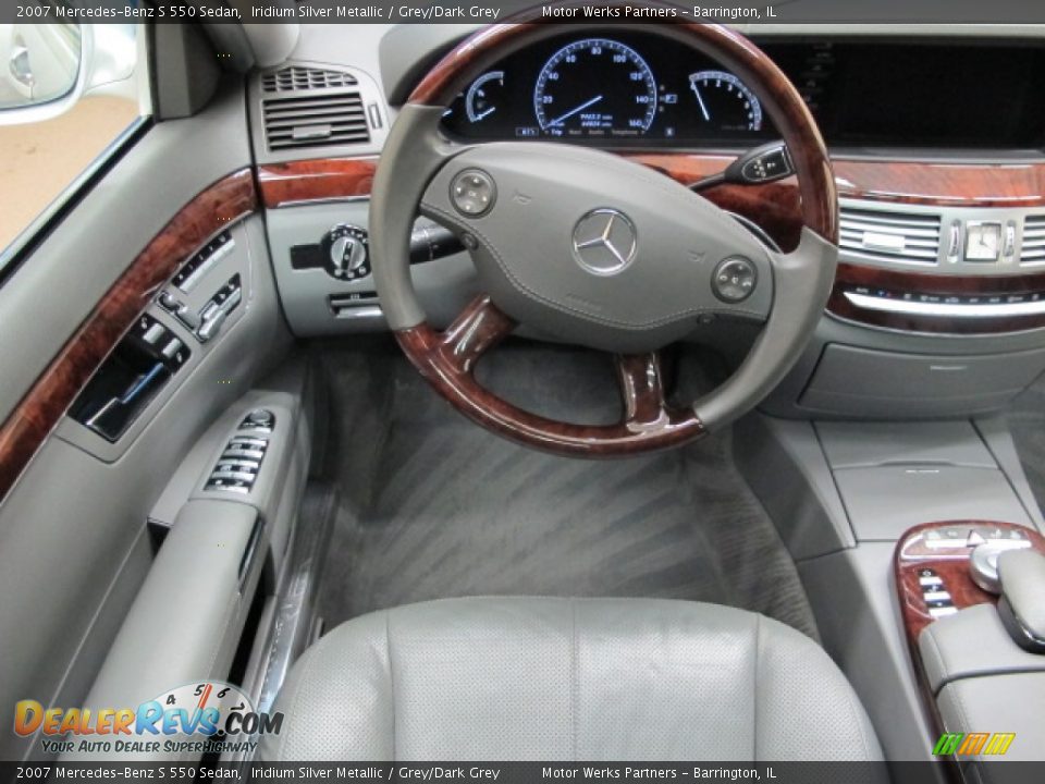 2007 Mercedes-Benz S 550 Sedan Iridium Silver Metallic / Grey/Dark Grey Photo #25