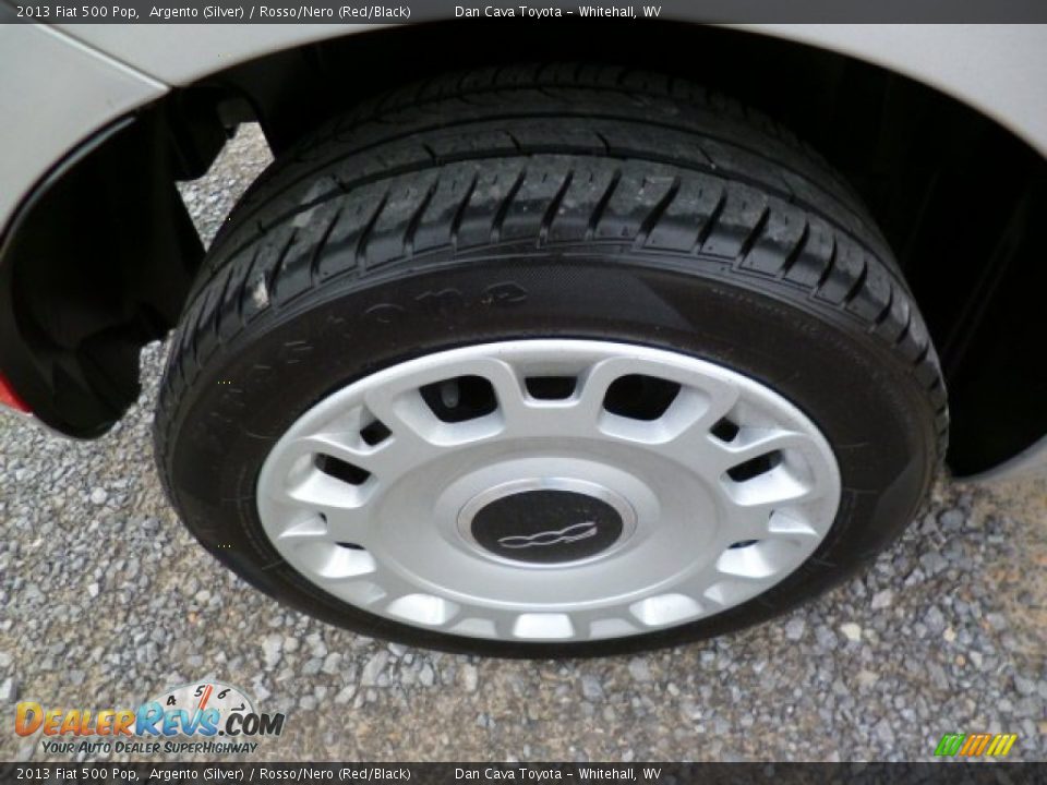 2013 Fiat 500 Pop Argento (Silver) / Rosso/Nero (Red/Black) Photo #8