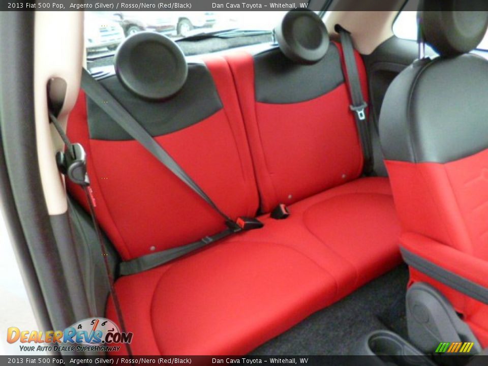 2013 Fiat 500 Pop Argento (Silver) / Rosso/Nero (Red/Black) Photo #10
