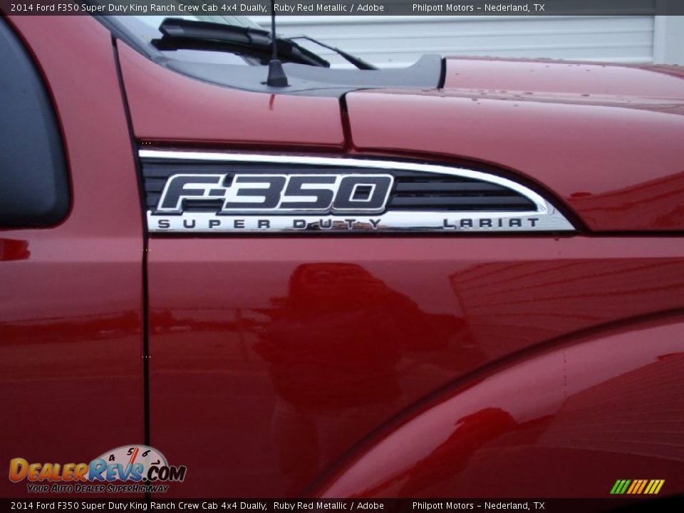 2014 Ford F350 Super Duty King Ranch Crew Cab 4x4 Dually Ruby Red Metallic / Adobe Photo #17