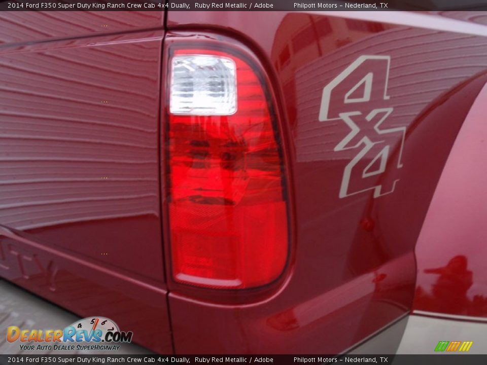 2014 Ford F350 Super Duty King Ranch Crew Cab 4x4 Dually Ruby Red Metallic / Adobe Photo #20