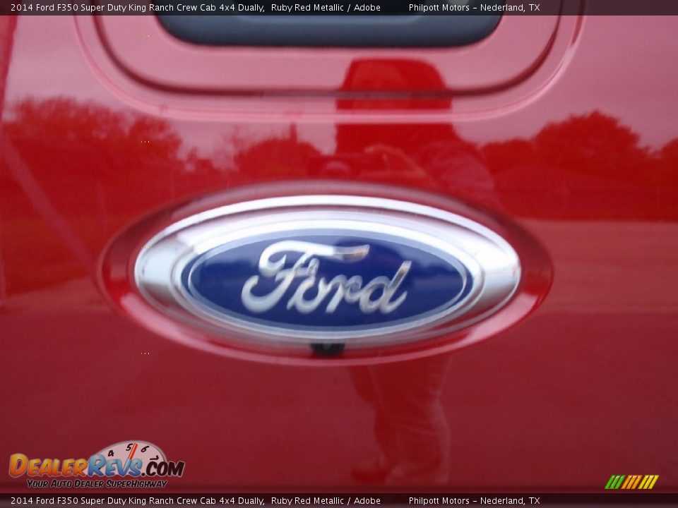 2014 Ford F350 Super Duty King Ranch Crew Cab 4x4 Dually Ruby Red Metallic / Adobe Photo #22
