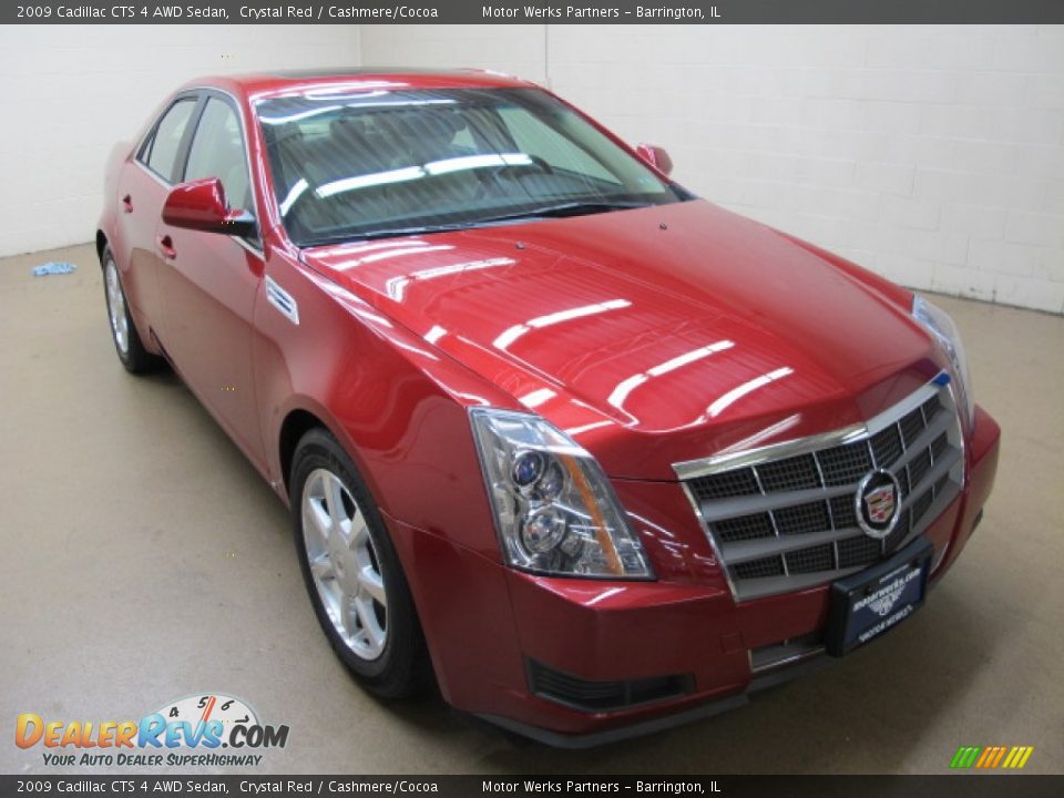 2009 Cadillac CTS 4 AWD Sedan Crystal Red / Cashmere/Cocoa Photo #1