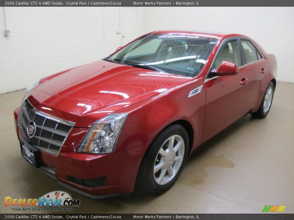 2009 Cadillac CTS 4 AWD Sedan Crystal Red / Cashmere/Cocoa Photo #4