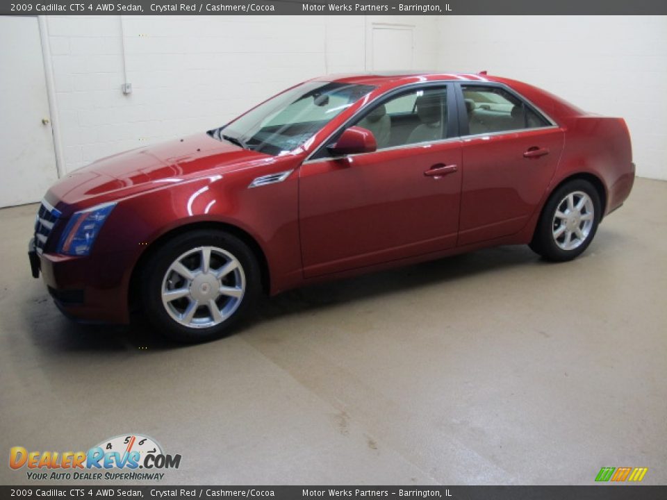 2009 Cadillac CTS 4 AWD Sedan Crystal Red / Cashmere/Cocoa Photo #5