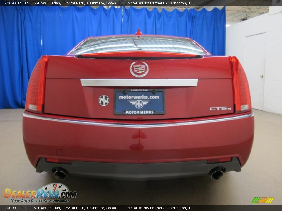 2009 Cadillac CTS 4 AWD Sedan Crystal Red / Cashmere/Cocoa Photo #6