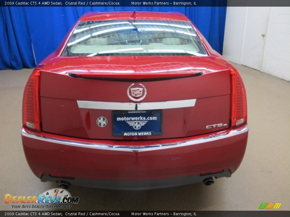 2009 Cadillac CTS 4 AWD Sedan Crystal Red / Cashmere/Cocoa Photo #7