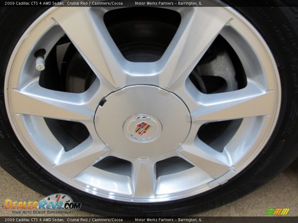 2009 Cadillac CTS 4 AWD Sedan Crystal Red / Cashmere/Cocoa Photo #13