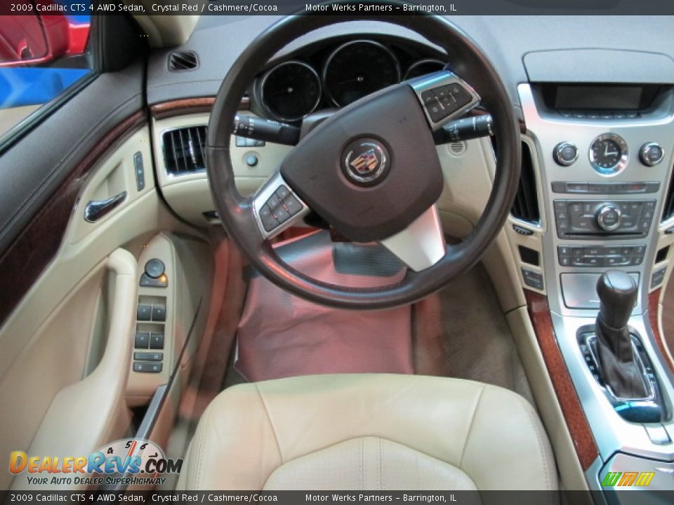 2009 Cadillac CTS 4 AWD Sedan Crystal Red / Cashmere/Cocoa Photo #23