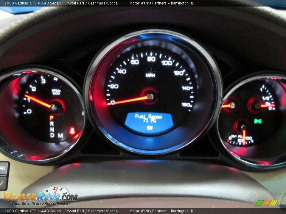 2009 Cadillac CTS 4 AWD Sedan Crystal Red / Cashmere/Cocoa Photo #26