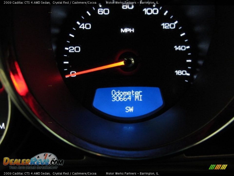 2009 Cadillac CTS 4 AWD Sedan Crystal Red / Cashmere/Cocoa Photo #27