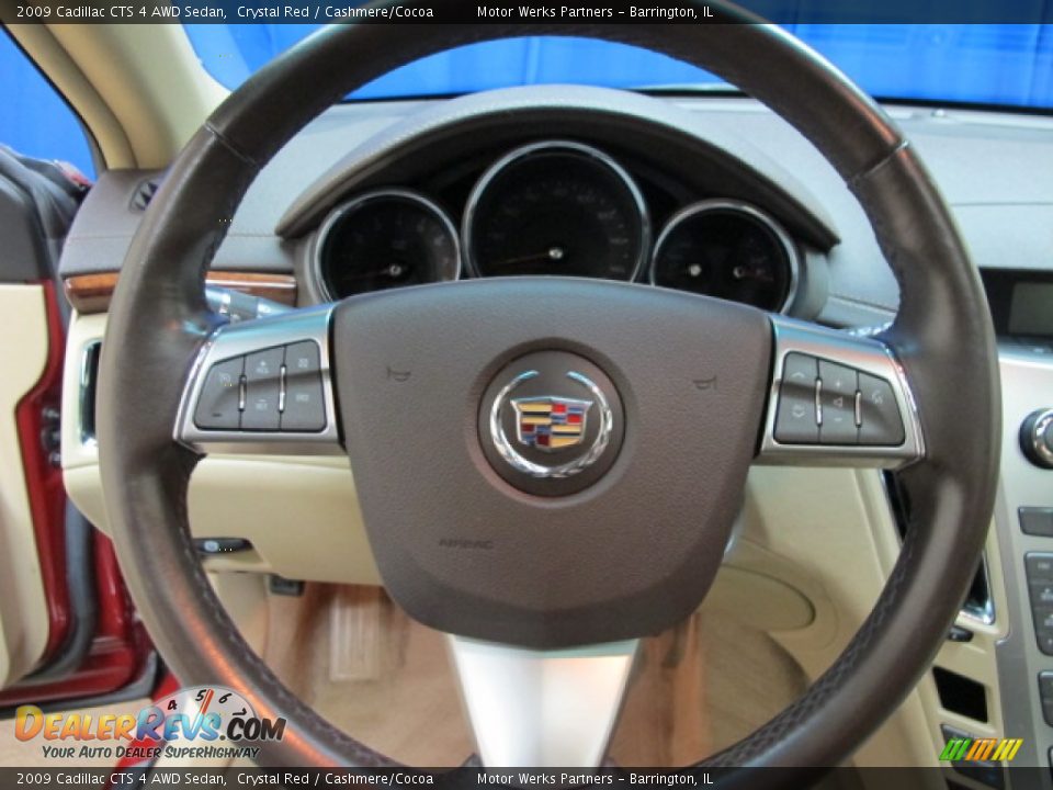 2009 Cadillac CTS 4 AWD Sedan Crystal Red / Cashmere/Cocoa Photo #30