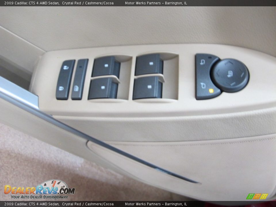 2009 Cadillac CTS 4 AWD Sedan Crystal Red / Cashmere/Cocoa Photo #33