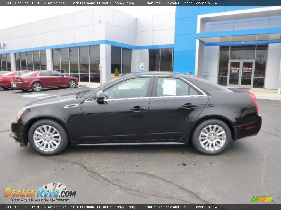 2012 Cadillac CTS 4 3.0 AWD Sedan Black Diamond Tricoat / Ebony/Ebony Photo #2