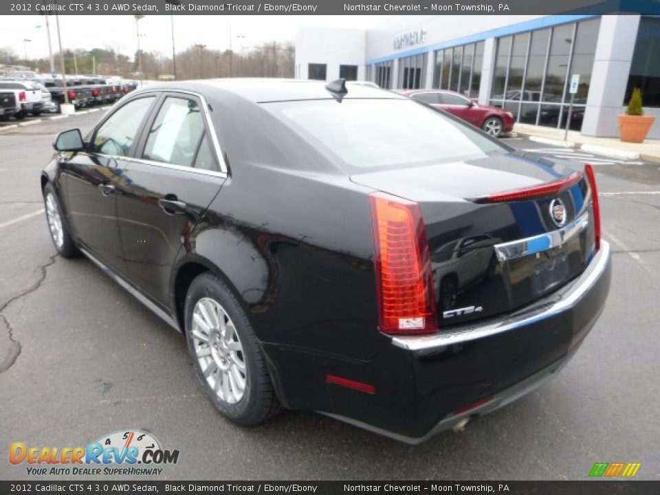 2012 Cadillac CTS 4 3.0 AWD Sedan Black Diamond Tricoat / Ebony/Ebony Photo #3