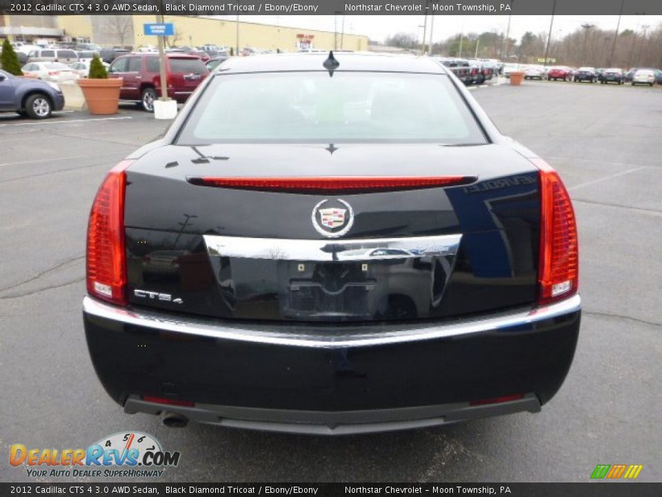 2012 Cadillac CTS 4 3.0 AWD Sedan Black Diamond Tricoat / Ebony/Ebony Photo #4