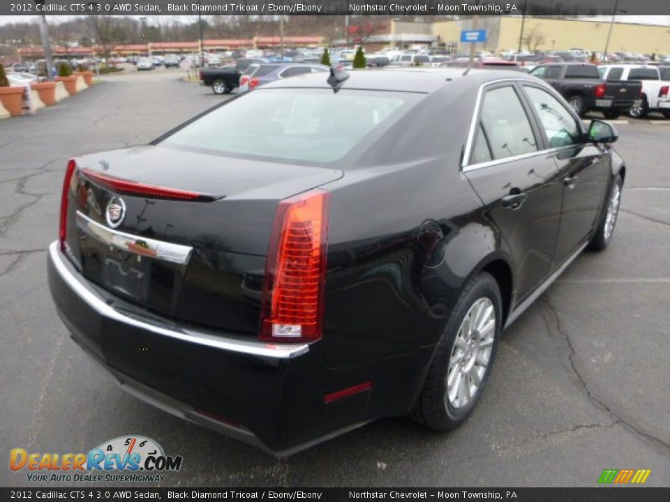 2012 Cadillac CTS 4 3.0 AWD Sedan Black Diamond Tricoat / Ebony/Ebony Photo #5