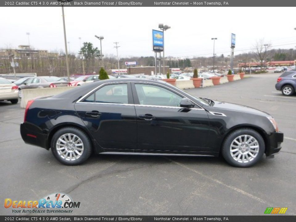 2012 Cadillac CTS 4 3.0 AWD Sedan Black Diamond Tricoat / Ebony/Ebony Photo #6