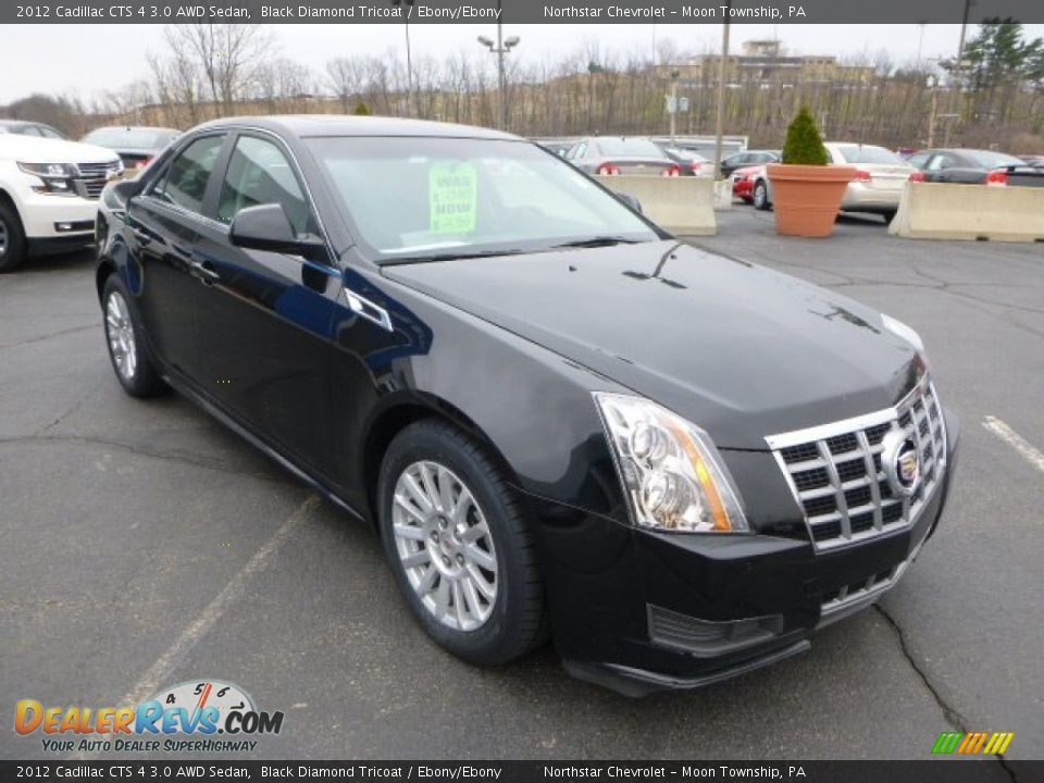 2012 Cadillac CTS 4 3.0 AWD Sedan Black Diamond Tricoat / Ebony/Ebony Photo #7