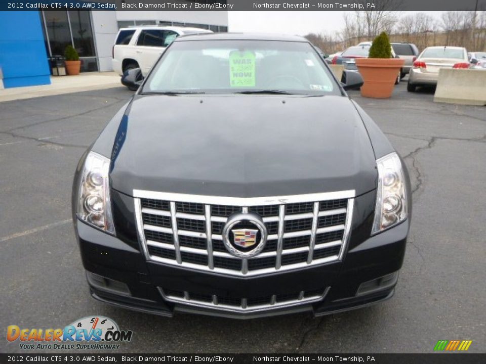 2012 Cadillac CTS 4 3.0 AWD Sedan Black Diamond Tricoat / Ebony/Ebony Photo #8