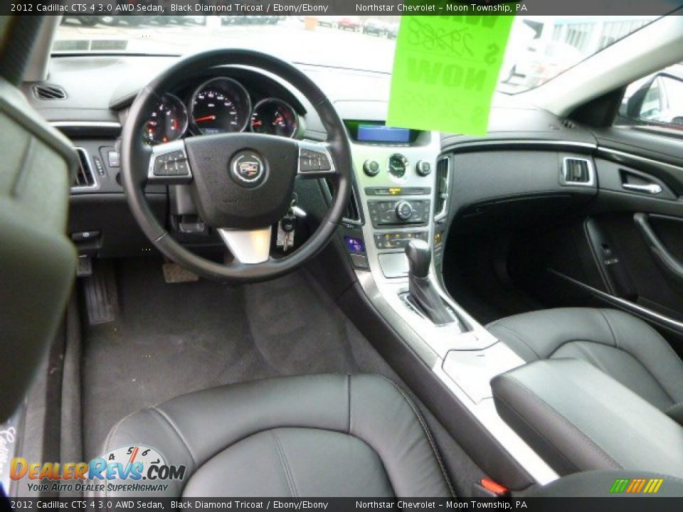 2012 Cadillac CTS 4 3.0 AWD Sedan Black Diamond Tricoat / Ebony/Ebony Photo #12