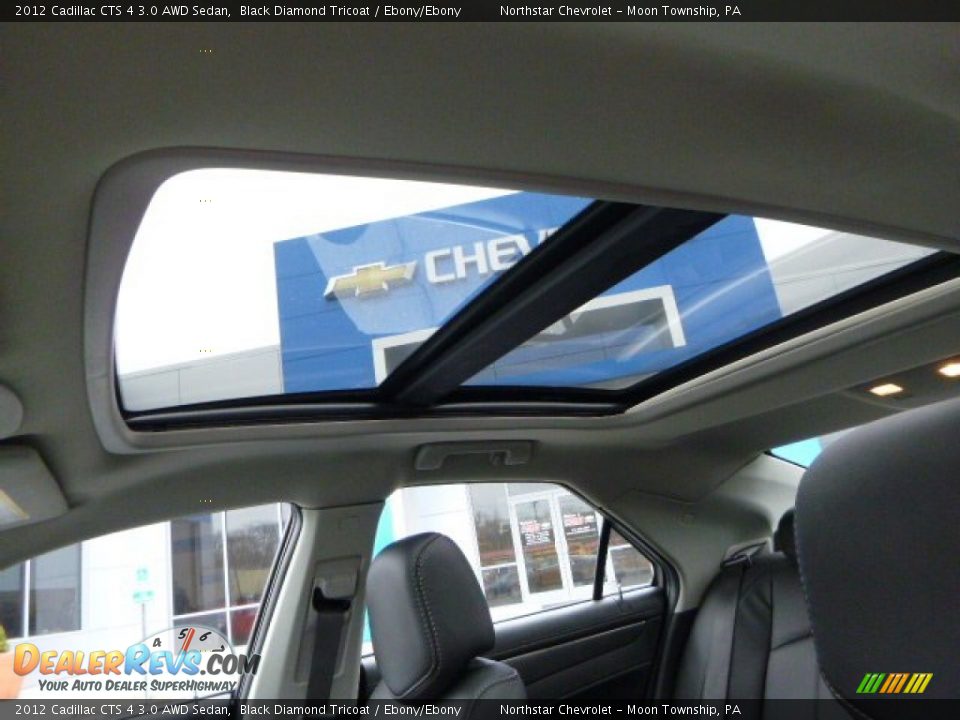 2012 Cadillac CTS 4 3.0 AWD Sedan Black Diamond Tricoat / Ebony/Ebony Photo #15