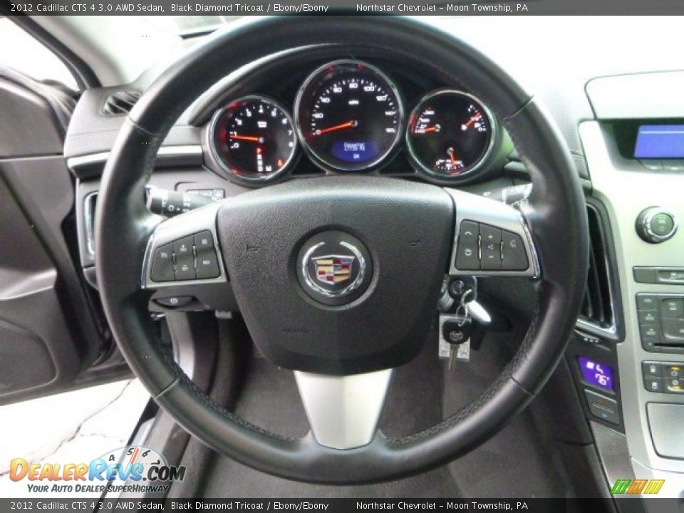 2012 Cadillac CTS 4 3.0 AWD Sedan Black Diamond Tricoat / Ebony/Ebony Photo #16
