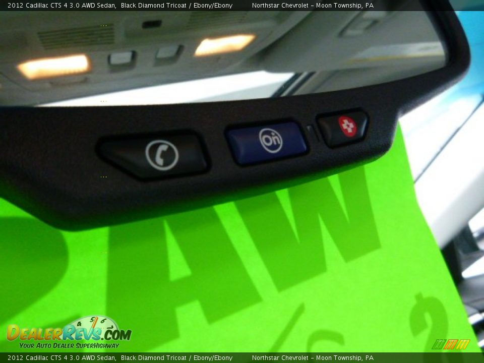 2012 Cadillac CTS 4 3.0 AWD Sedan Black Diamond Tricoat / Ebony/Ebony Photo #17