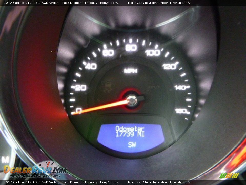 2012 Cadillac CTS 4 3.0 AWD Sedan Black Diamond Tricoat / Ebony/Ebony Photo #20