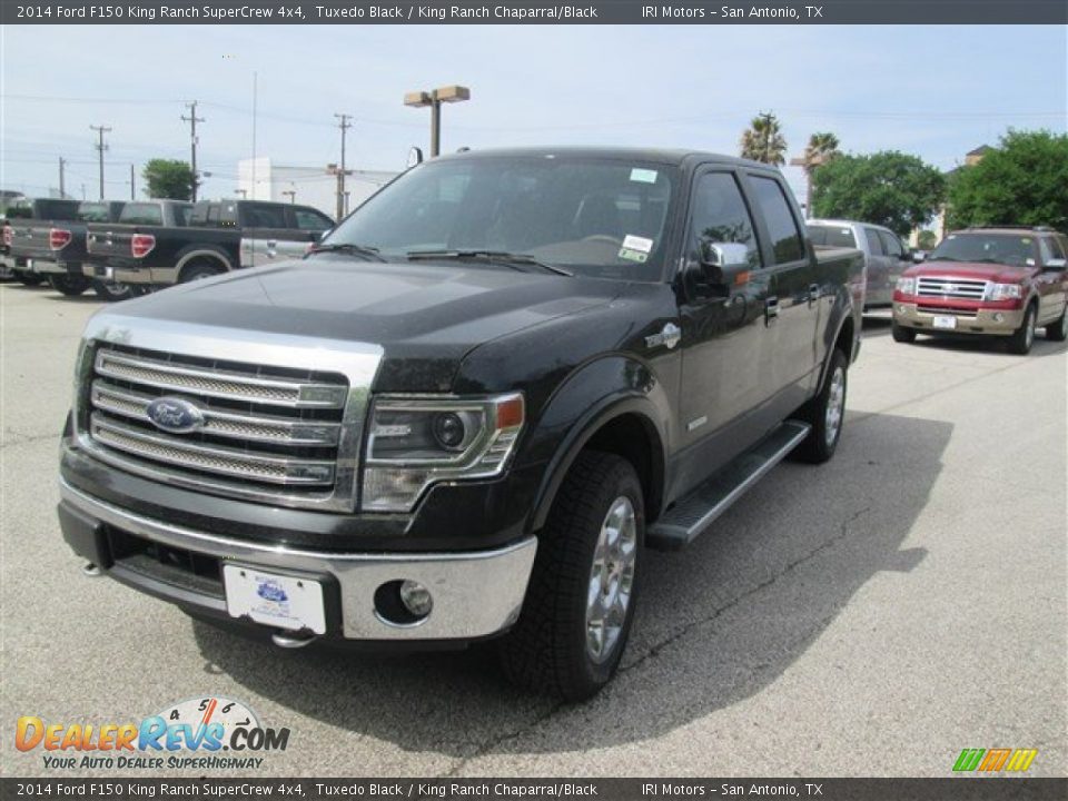 2014 Ford F150 King Ranch SuperCrew 4x4 Tuxedo Black / King Ranch Chaparral/Black Photo #1