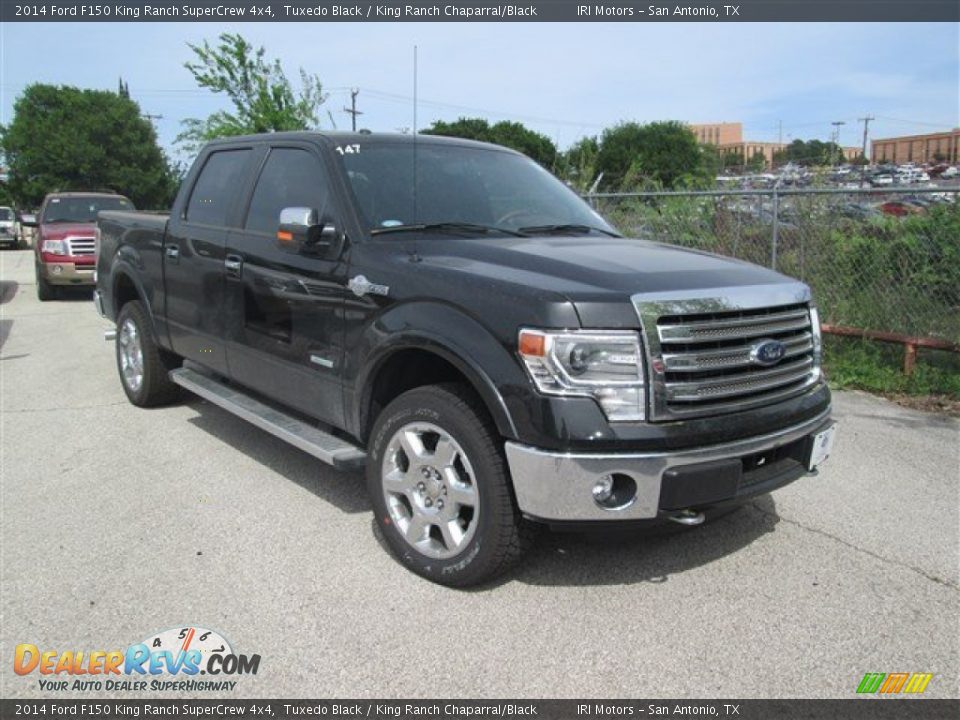 2014 Ford F150 King Ranch SuperCrew 4x4 Tuxedo Black / King Ranch Chaparral/Black Photo #4