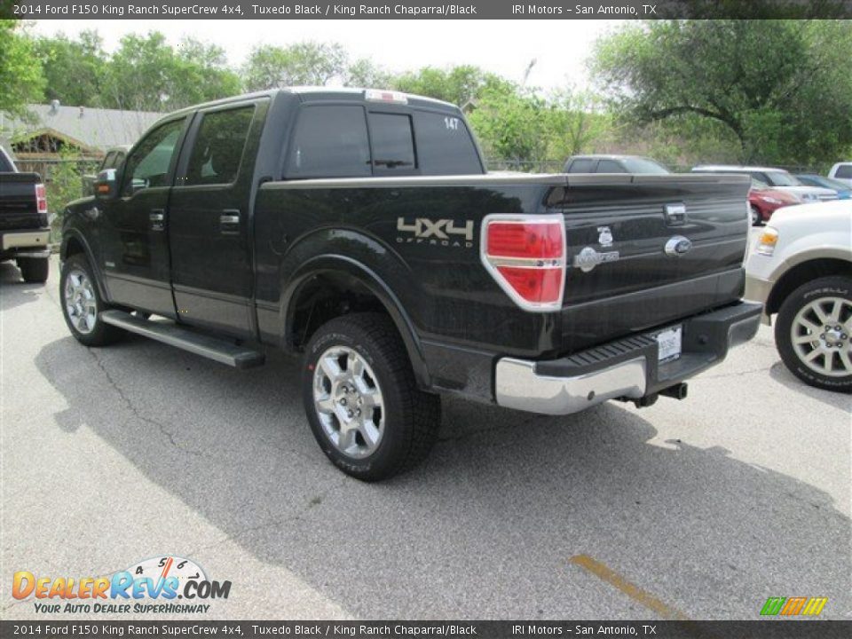 2014 Ford F150 King Ranch SuperCrew 4x4 Tuxedo Black / King Ranch Chaparral/Black Photo #5