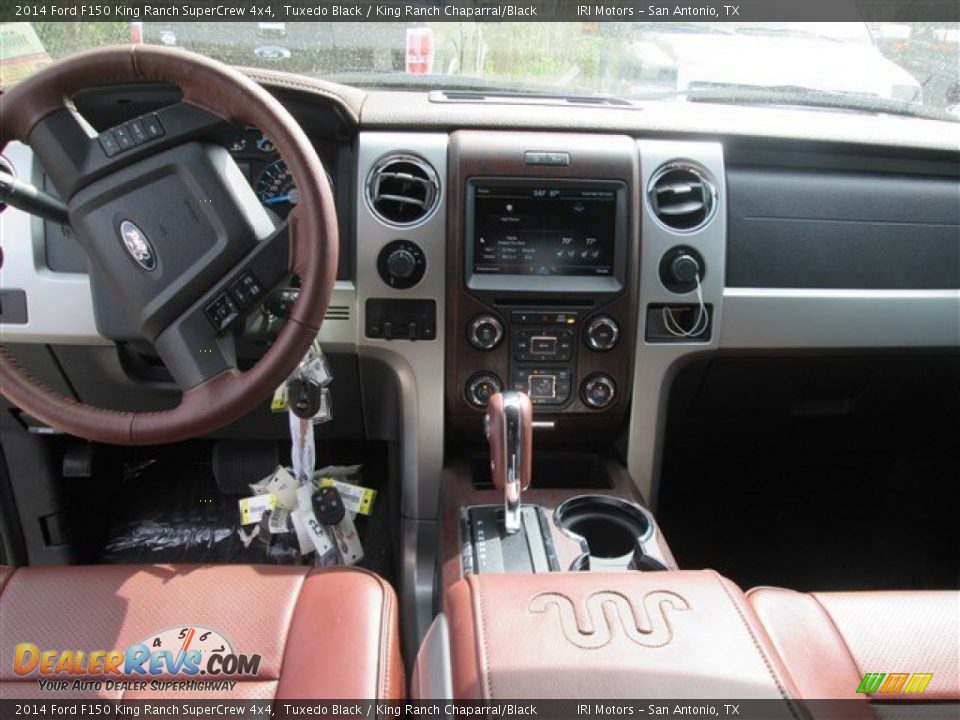 2014 Ford F150 King Ranch SuperCrew 4x4 Tuxedo Black / King Ranch Chaparral/Black Photo #8