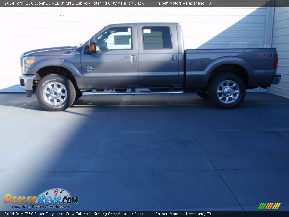 2014 Ford F250 Super Duty Lariat Crew Cab 4x4 Sterling Gray Metallic / Black Photo #6