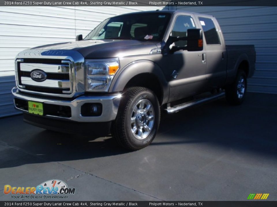 2014 Ford F250 Super Duty Lariat Crew Cab 4x4 Sterling Gray Metallic / Black Photo #7