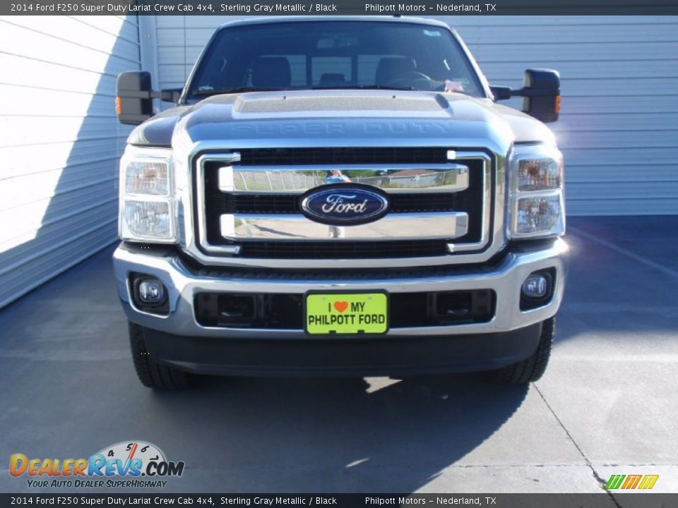 2014 Ford F250 Super Duty Lariat Crew Cab 4x4 Sterling Gray Metallic / Black Photo #8