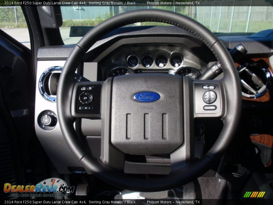 2014 Ford F250 Super Duty Lariat Crew Cab 4x4 Sterling Gray Metallic / Black Photo #33
