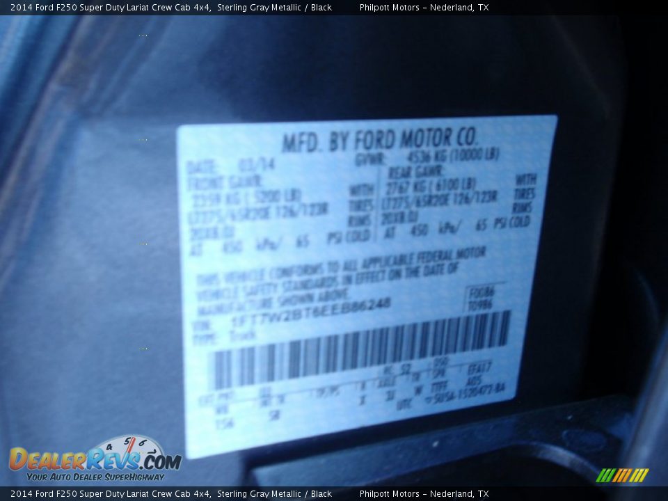 2014 Ford F250 Super Duty Lariat Crew Cab 4x4 Sterling Gray Metallic / Black Photo #36