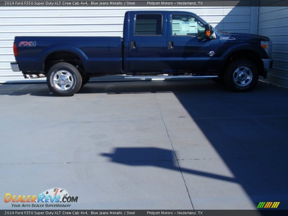 2014 Ford F350 Super Duty XLT Crew Cab 4x4 Blue Jeans Metallic / Steel Photo #3